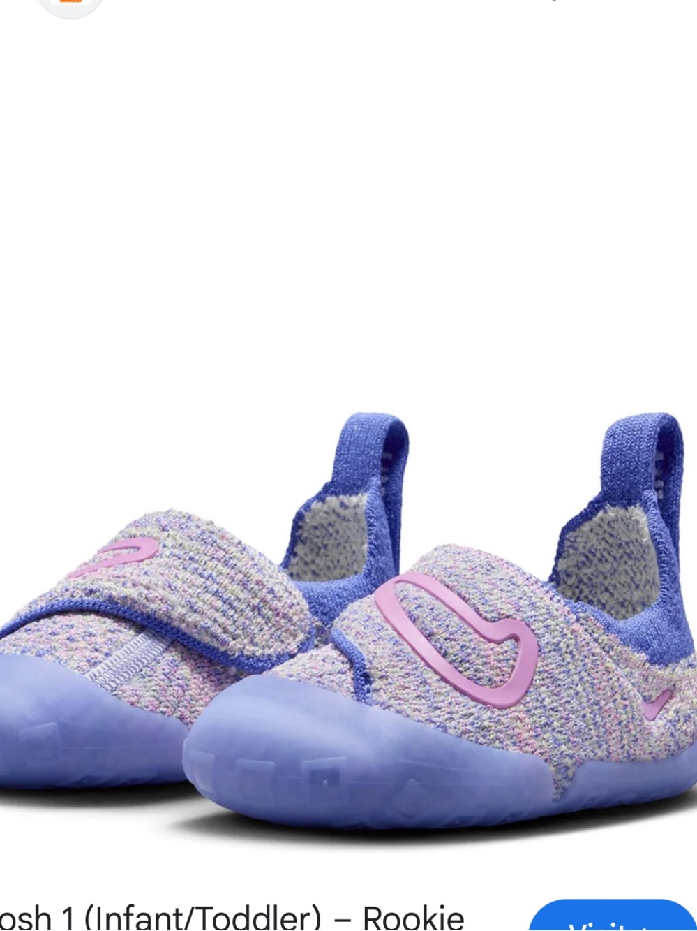 Nike Infant Swoosh 1 Slip-On Shoes - Lavender/Pink